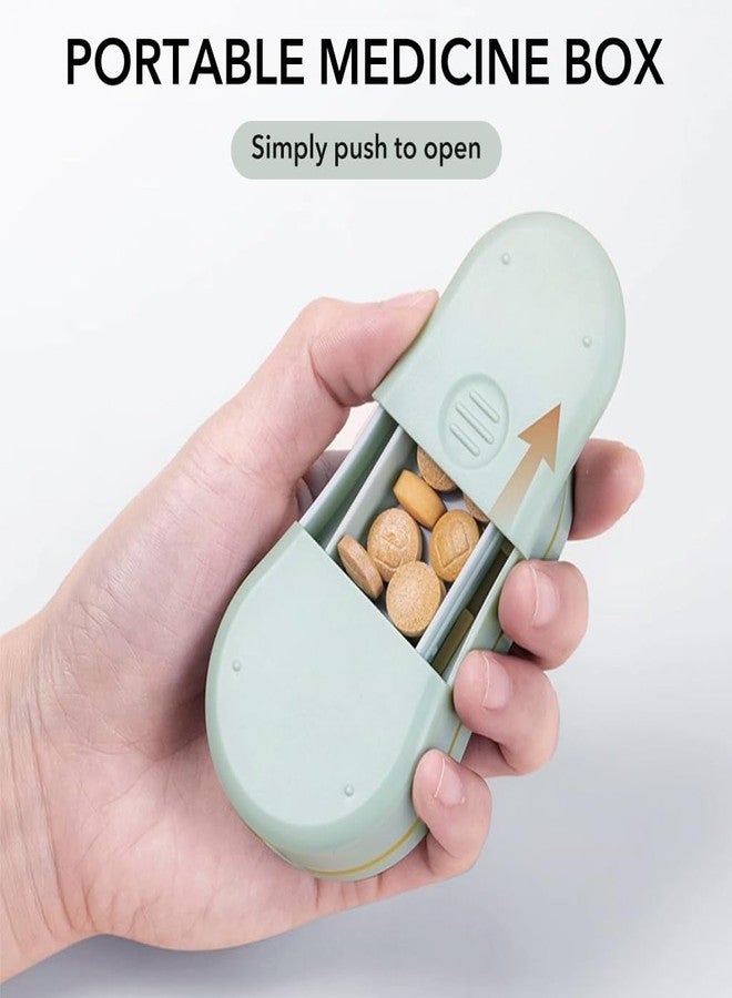 ZIBUYU® Medicine Box for Home with Pill Cutter, Tablet Cutter for Small and Large Tablets 2 in 1 Pill Storage Organizer with Tablet Cutter for Daily Use, Travel - Image 2